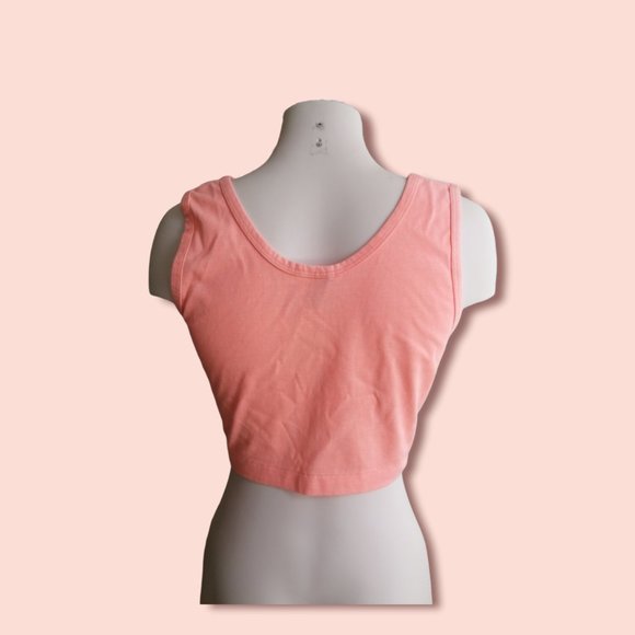 Vintage 1980s/1990s Acapulco sleeveless neon orange crop graphic tank - Picture 4 of 6